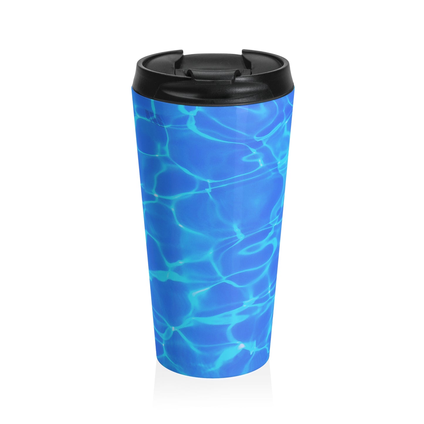 Ocean Pool Water Pattern Travel Mug — Stainless Steel Insulated Tumbler