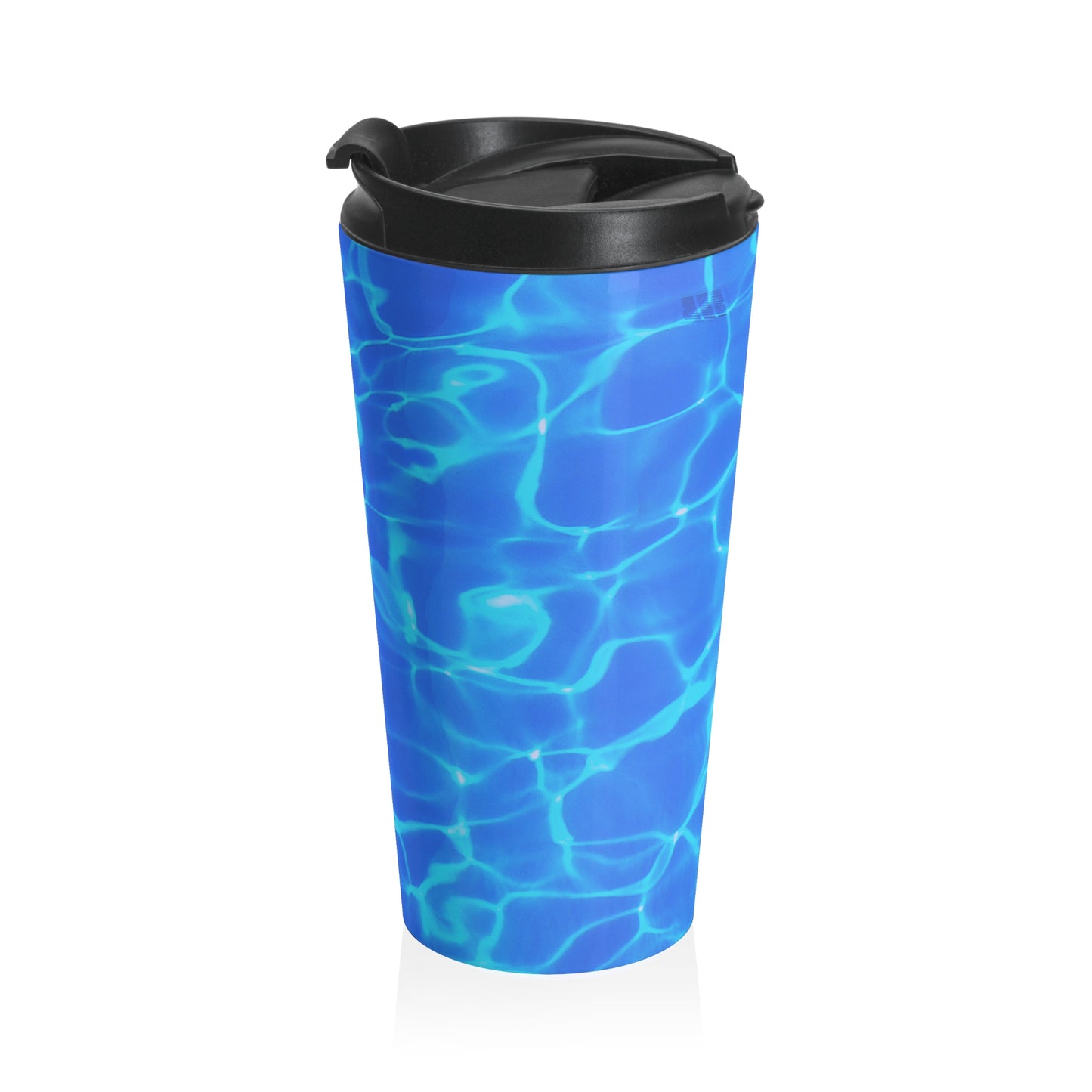 Ocean Pool Water Pattern Travel Mug — Stainless Steel Insulated Tumbler
