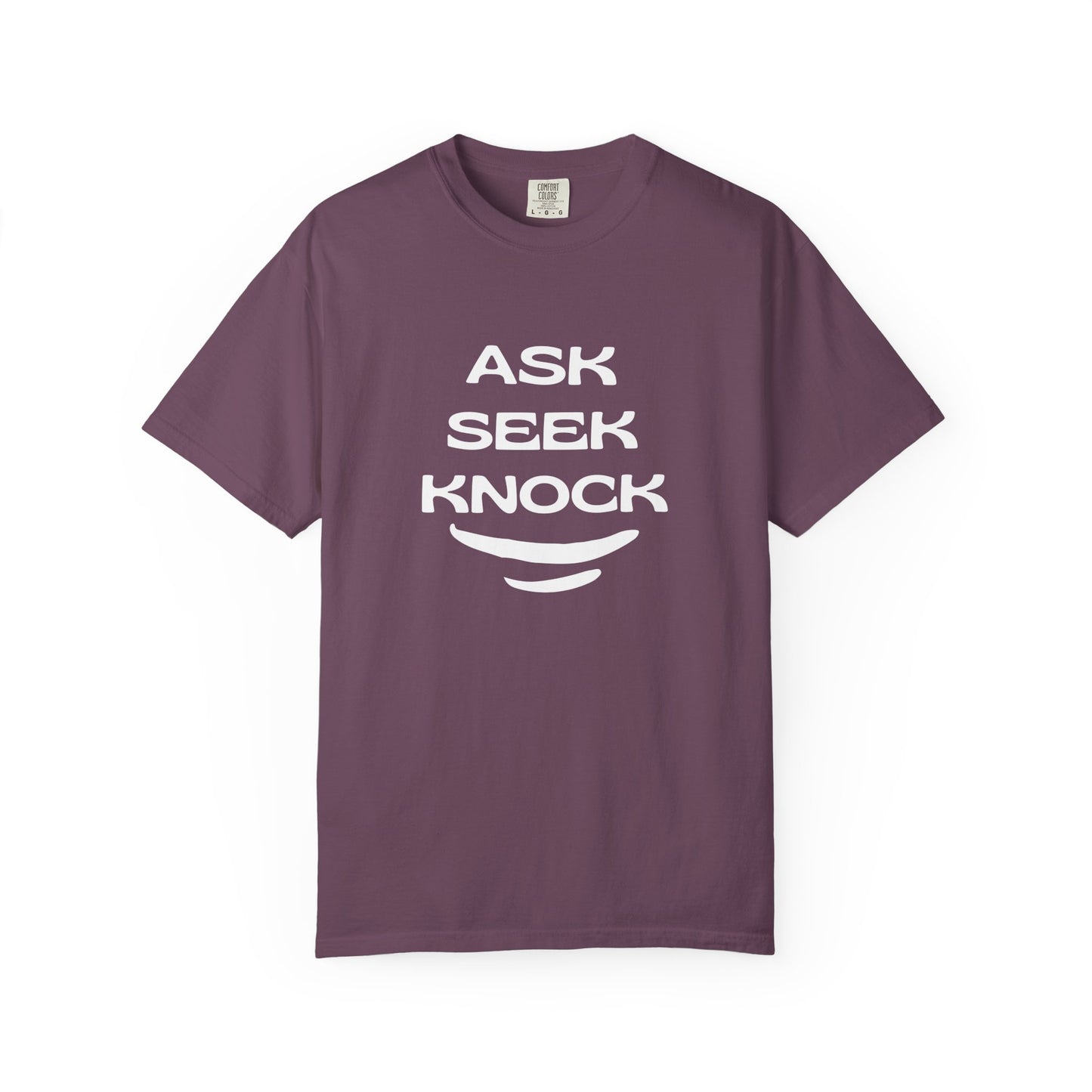 Ask Seek Knock T-Shirt — Inspirational Faith Graphic Tee