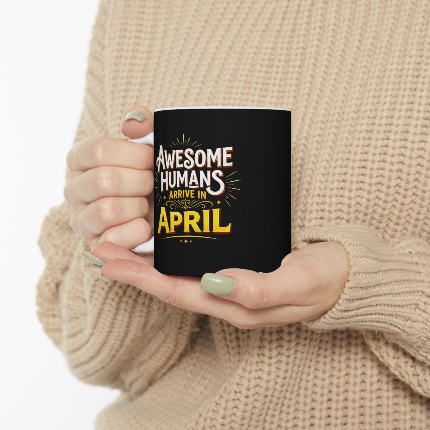 Ceramic Mug - Awesome Humans Are Awful Humorous Coffee Cup (11oz & 15oz)