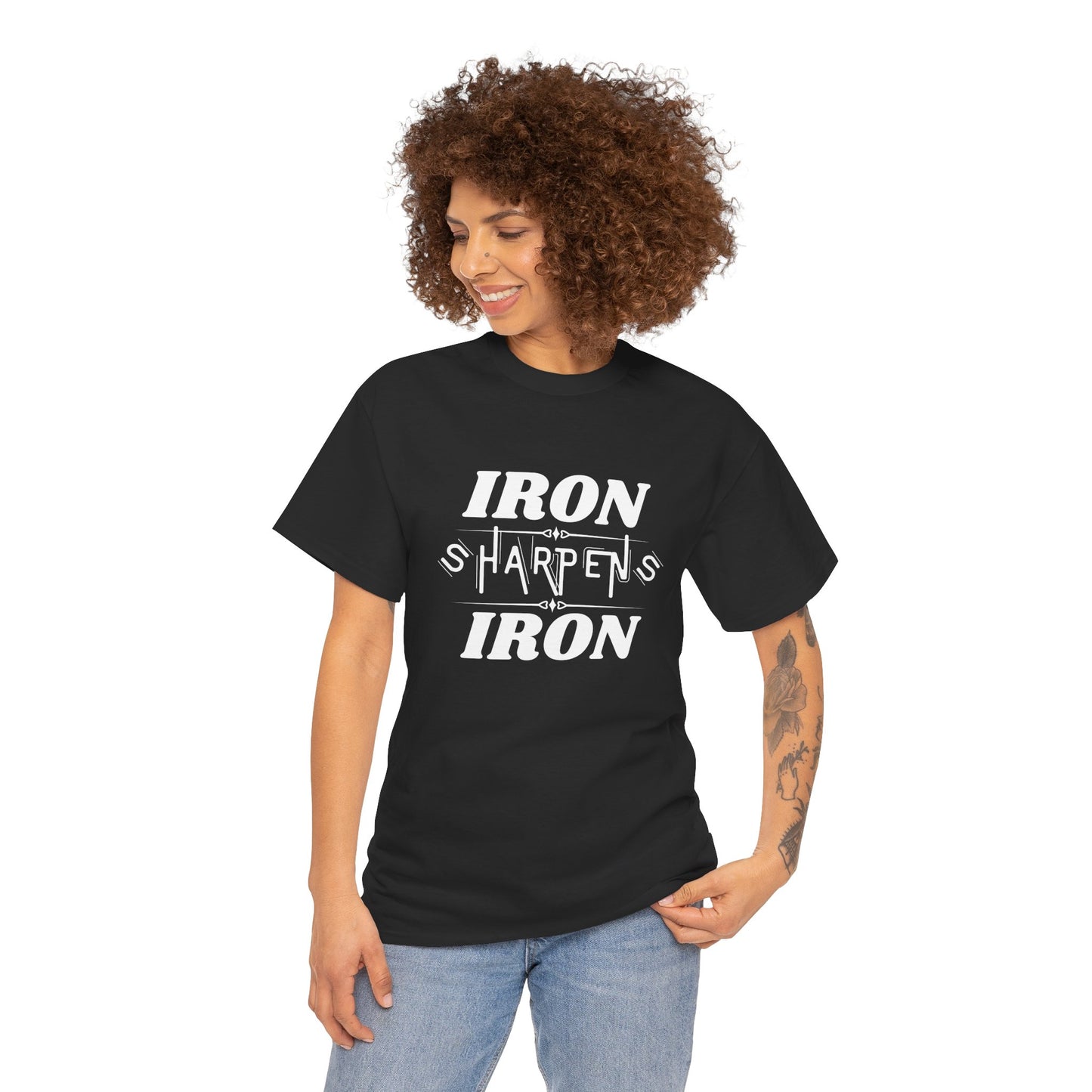 Iron Sharpens Iron T-Shirt — Motivational Christian Fitness Tee