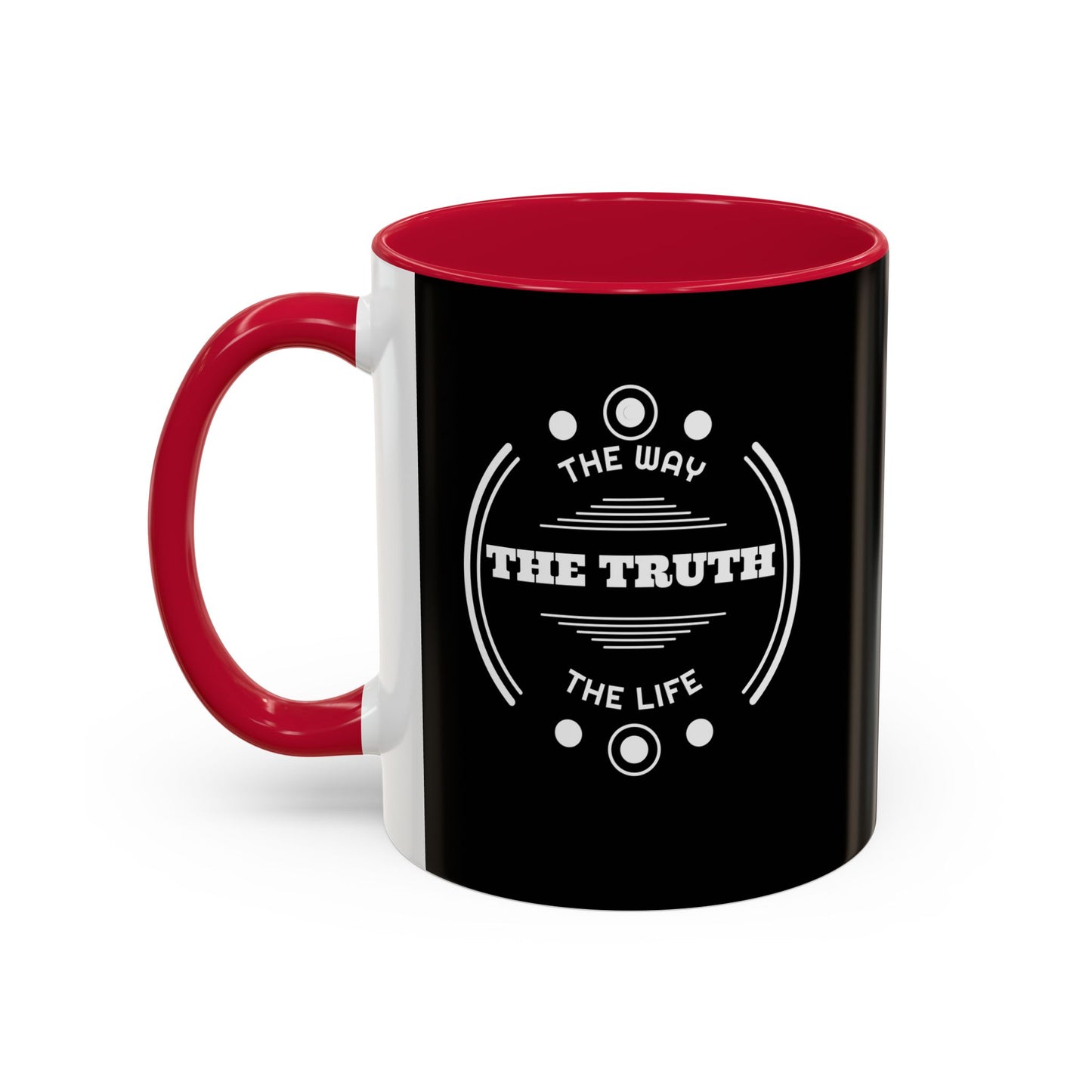 Black Inspirational Mug — “The Way The Truth The Life” Coffee Cup (11oz & 15oz)