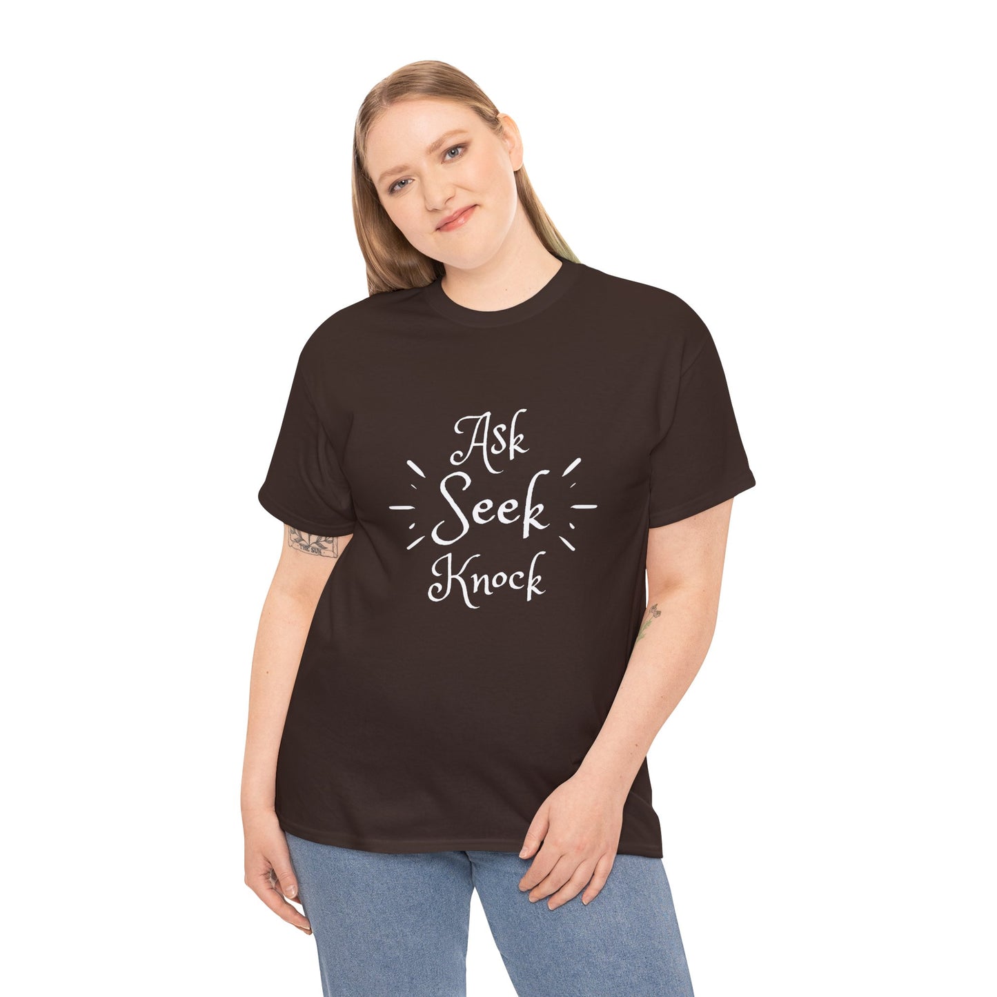 Ask Seek Knock Tee — Inspirational Christian Faith T-Shirt