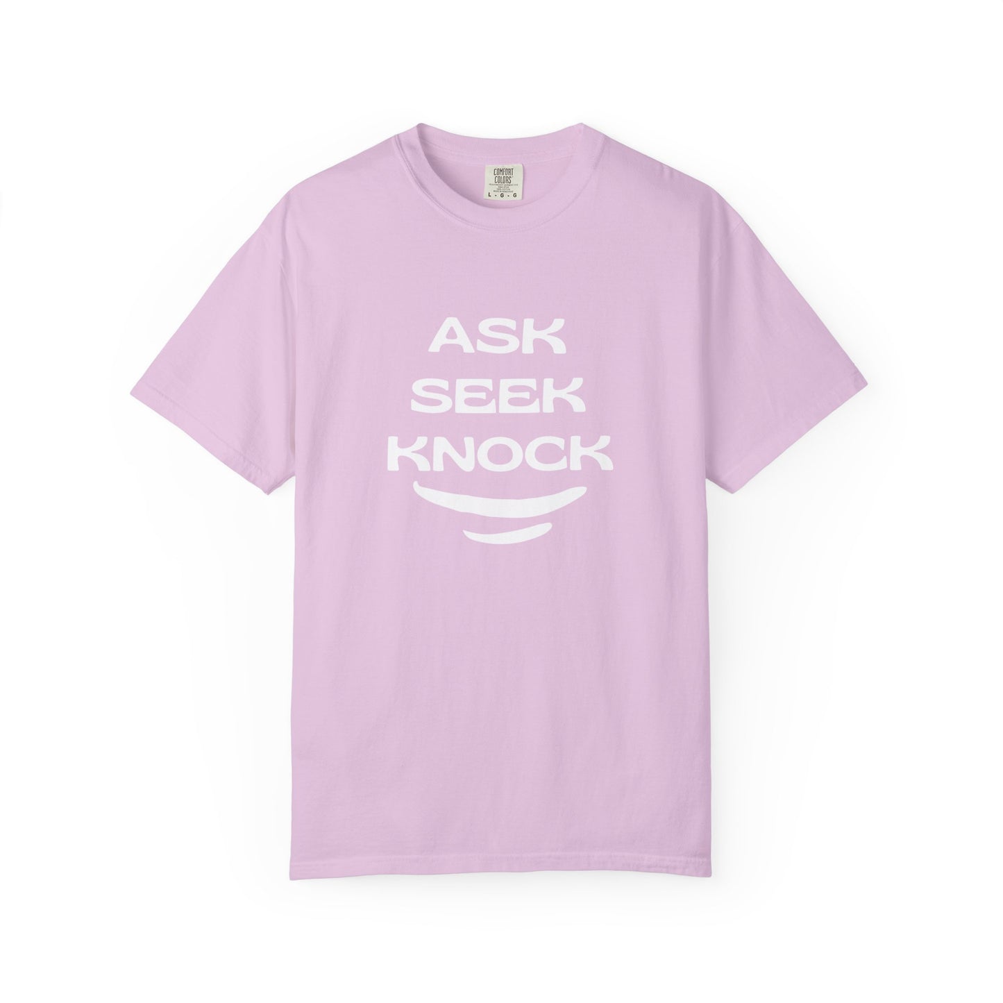 Ask Seek Knock T-Shirt — Inspirational Faith Graphic Tee