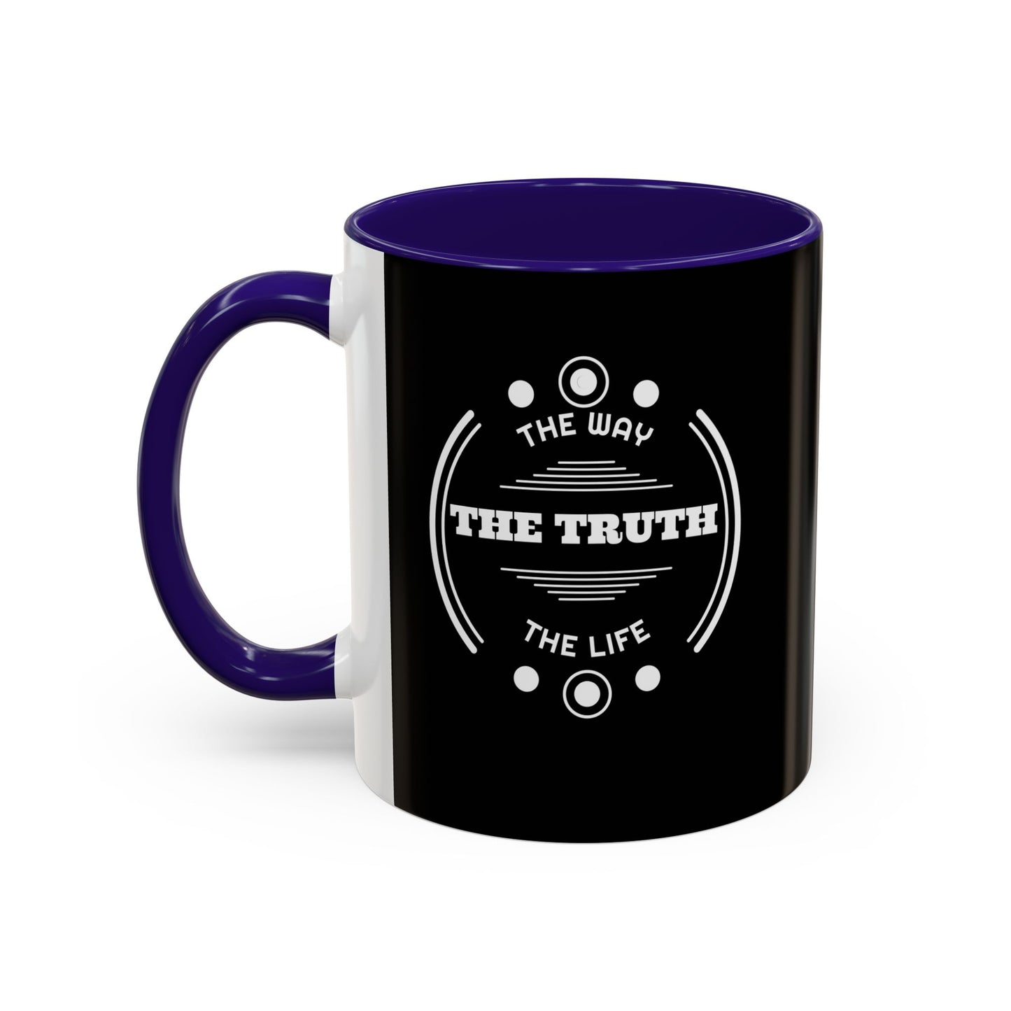 Black Inspirational Mug — “The Way The Truth The Life” Coffee Cup (11oz & 15oz)