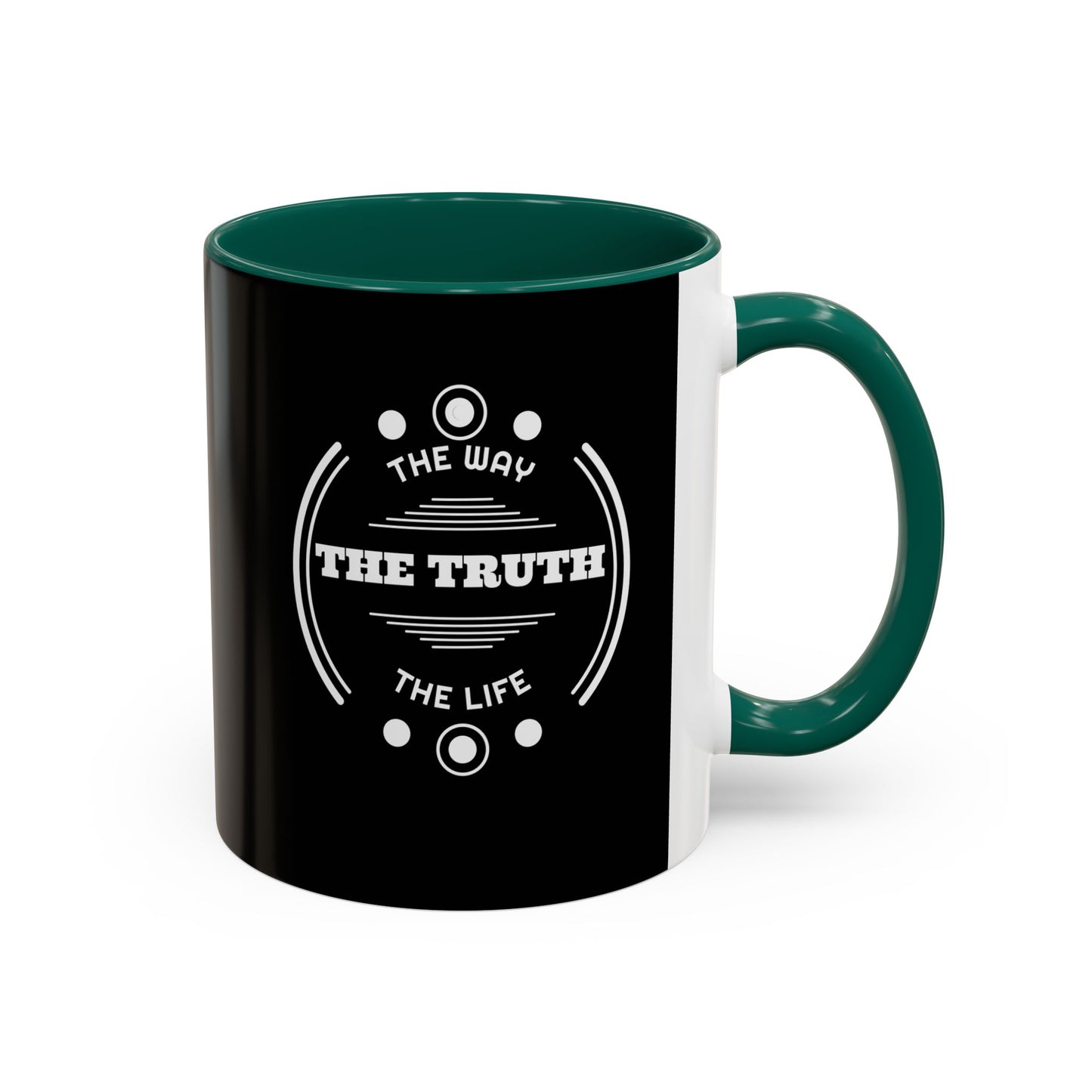 Black Inspirational Mug — “The Way The Truth The Life” Coffee Cup (11oz & 15oz)