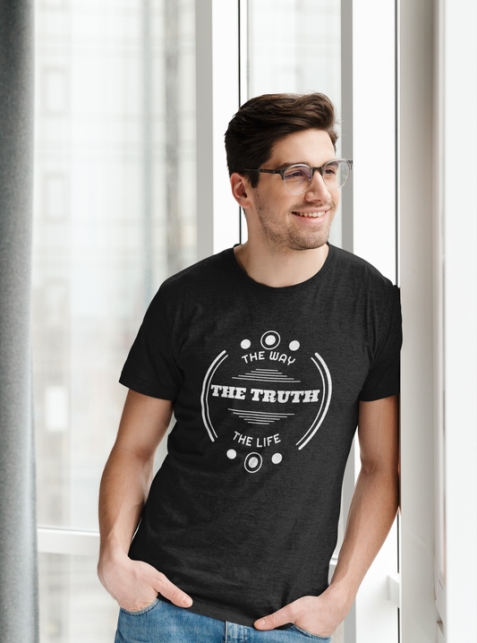 T-Shirt — "The Truth: The Way, The Life" Minimalist Faith Graphic Tee