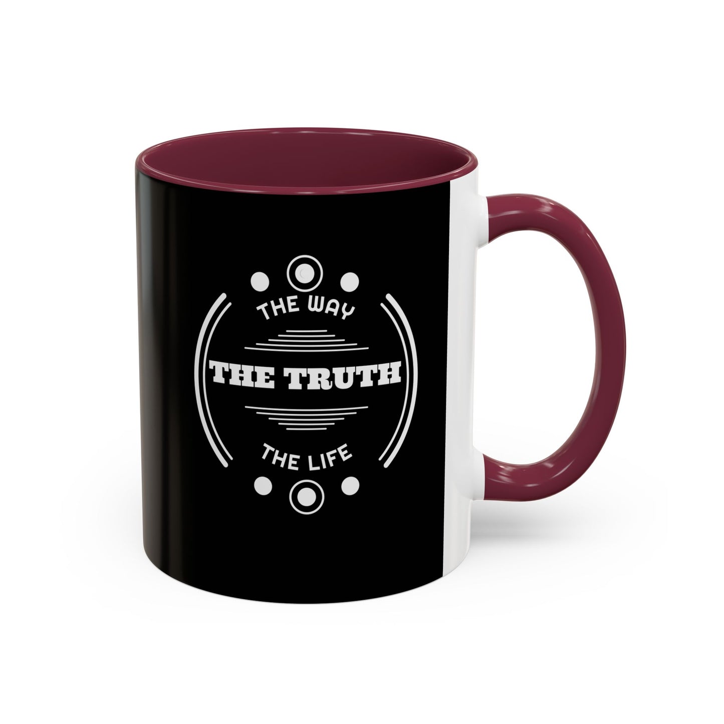 Black Inspirational Mug — “The Way The Truth The Life” Coffee Cup (11oz & 15oz)