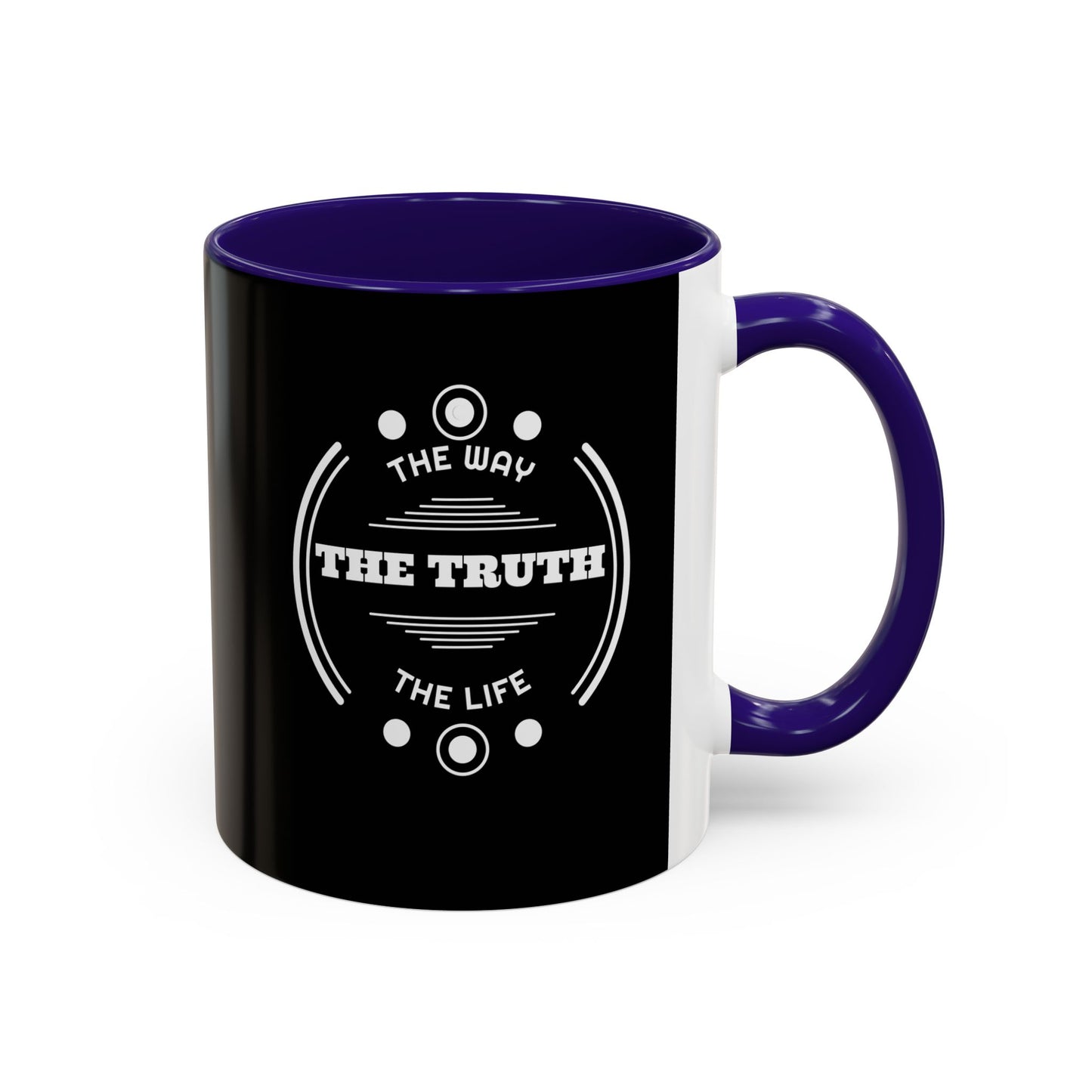 Black Inspirational Mug — “The Way The Truth The Life” Coffee Cup (11oz & 15oz)