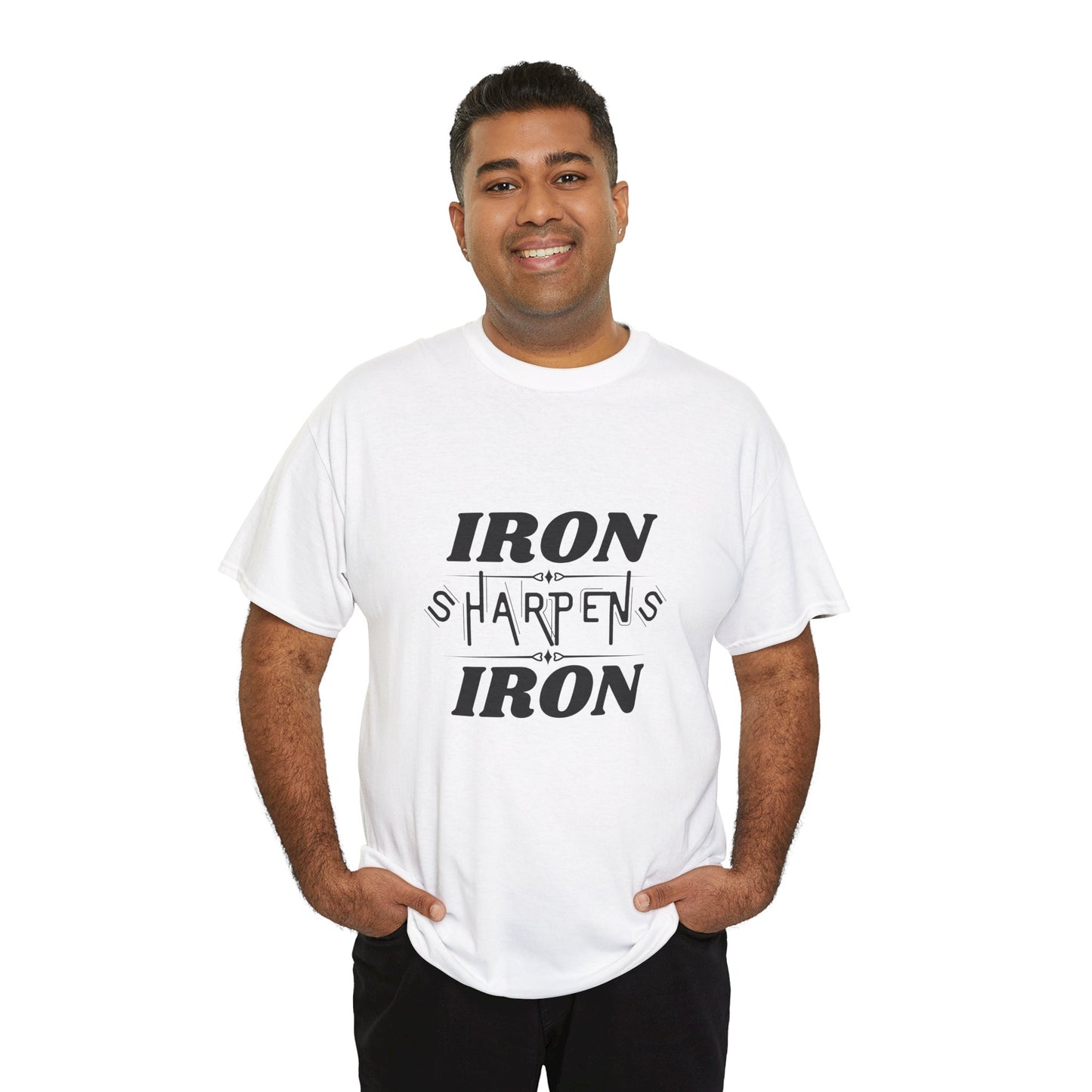 Iron Sharpens Iron T-Shirt — Motivational Christian Fitness Tee