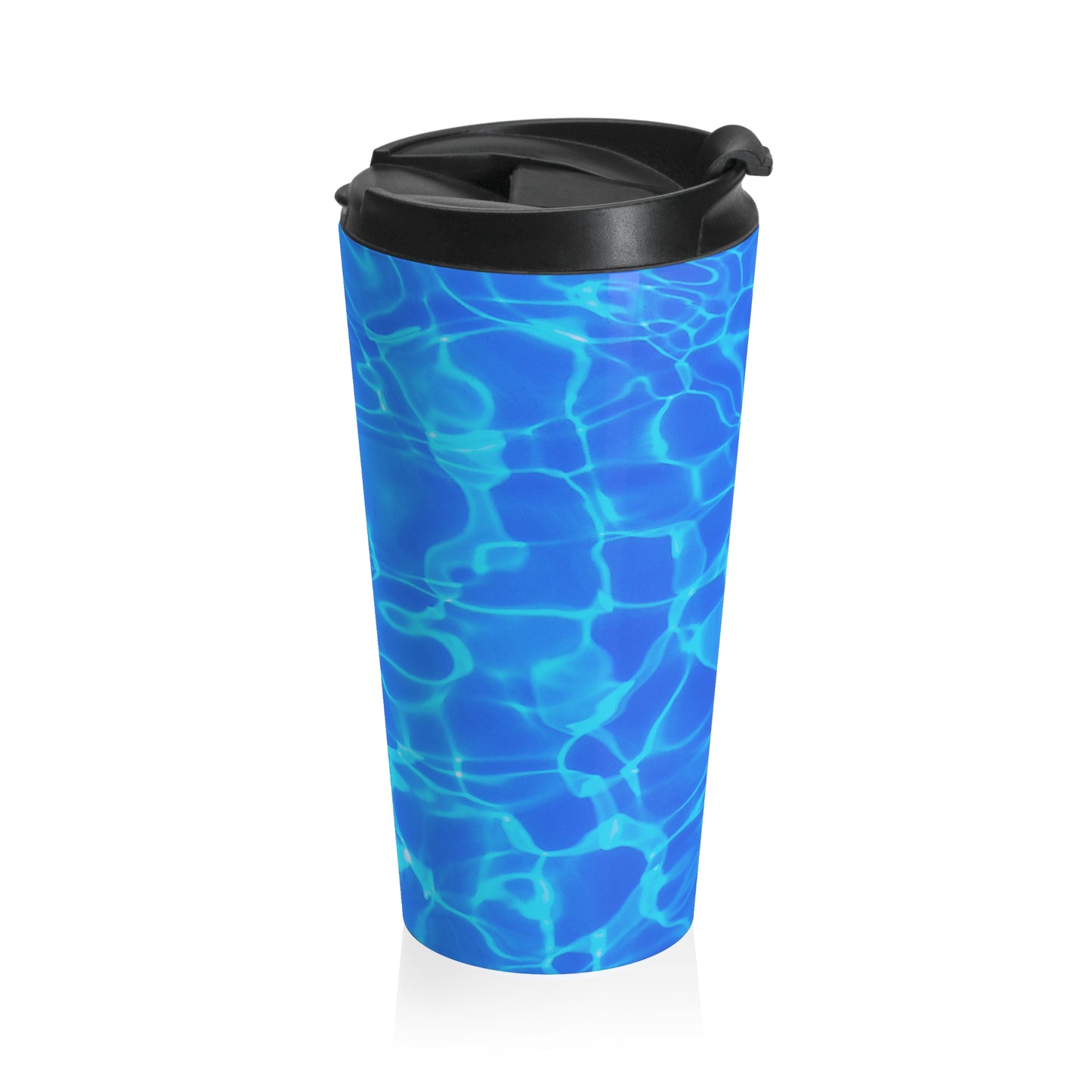 Ocean Pool Water Pattern Travel Mug — Stainless Steel Insulated Tumbler