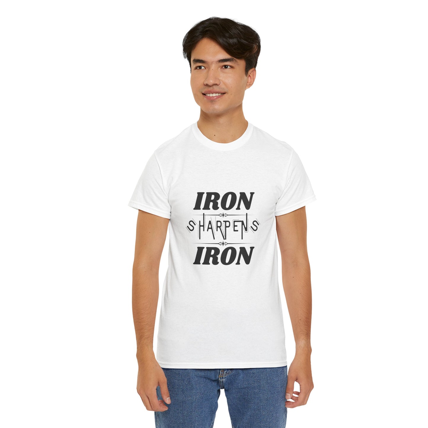Iron Sharpens Iron T-Shirt — Motivational Christian Fitness Tee