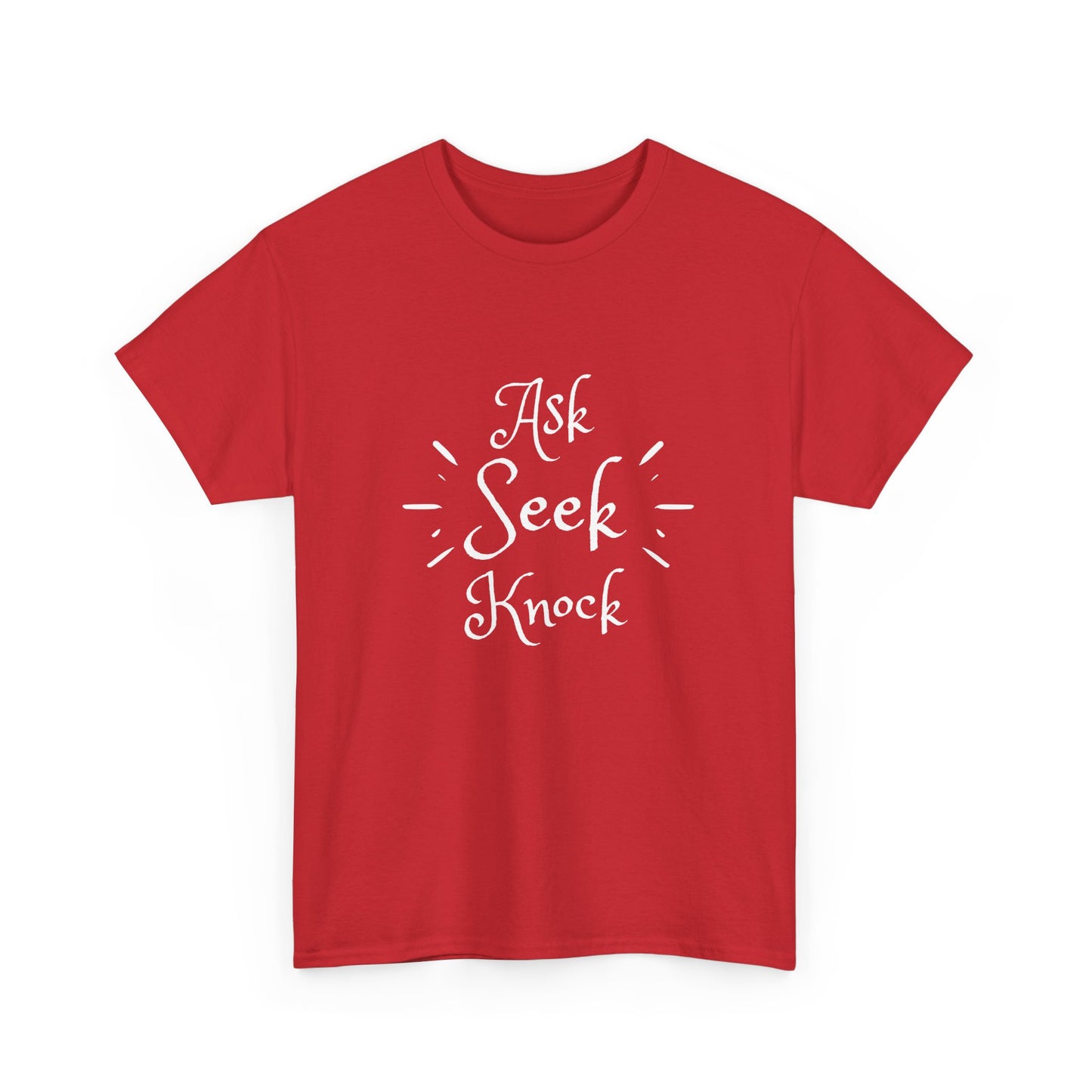 Ask Seek Knock Tee — Inspirational Christian Faith T-Shirt