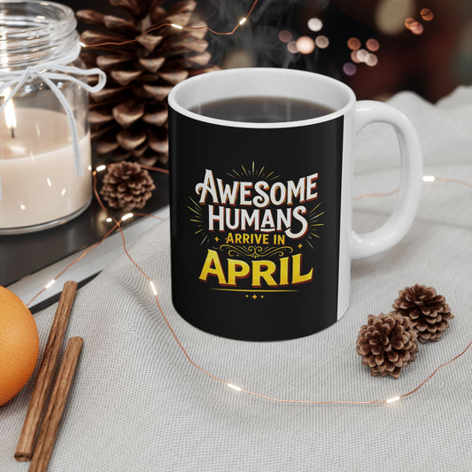 Ceramic Mug - Awesome Humans Are Awful Humorous Coffee Cup (11oz & 15oz)