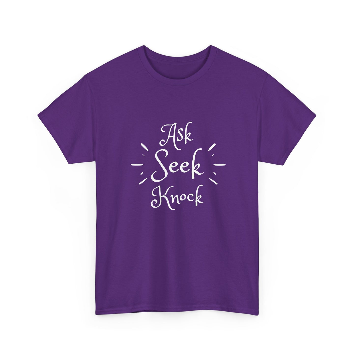 Ask Seek Knock Tee — Inspirational Christian Faith T-Shirt